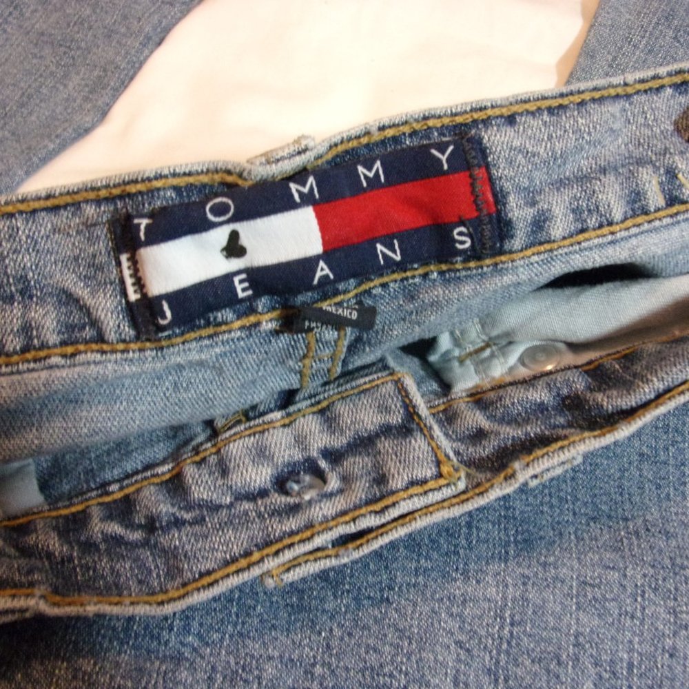 Tommy Hilfiger Vintage Rare Blue Jeans Size 7 Reg - Picture 2 of 5